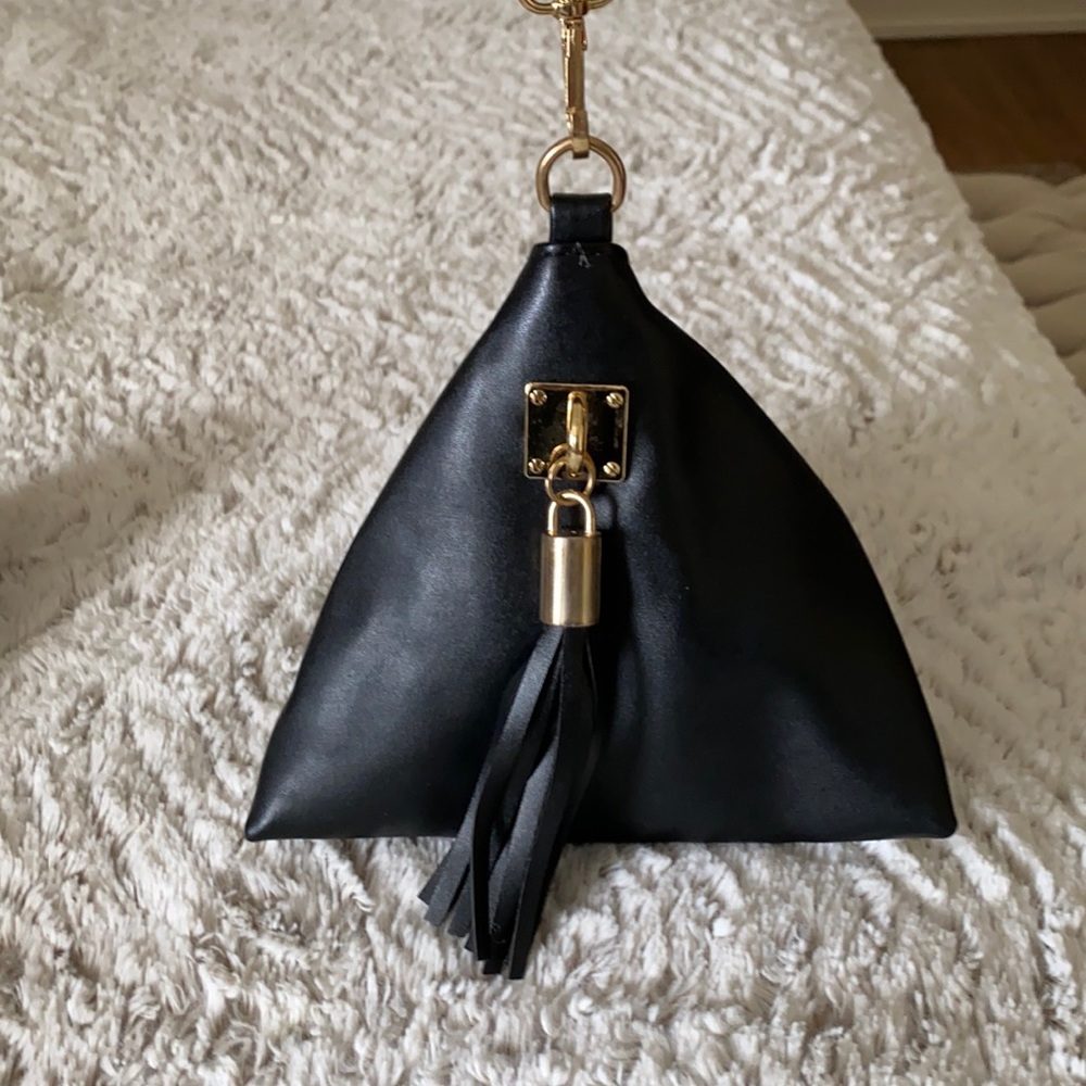 Black wristlet gold hardware
